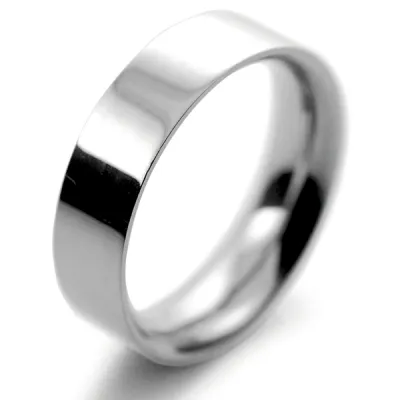 Flat Court Very Heavy -  6mm Palladium Wedding Ring 